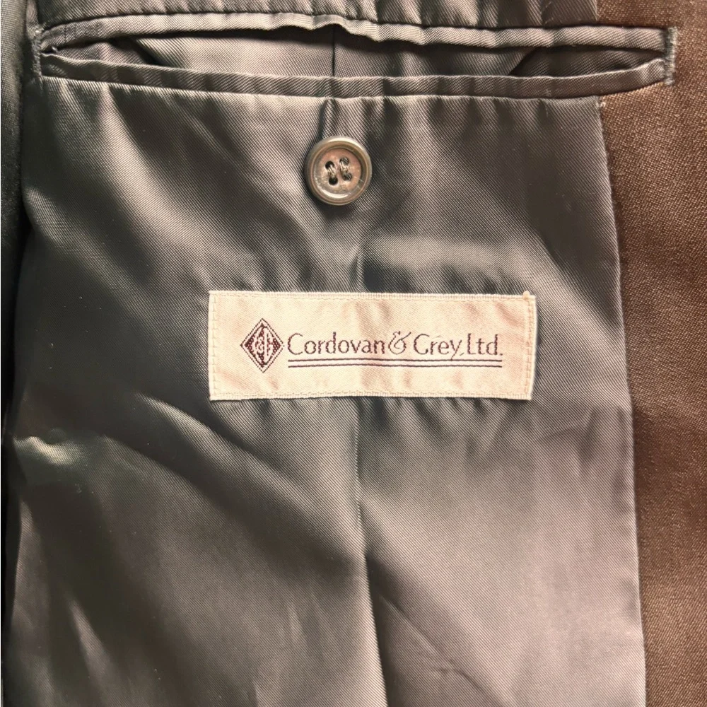 Cordovan & Grey Ltd. Men’s Wool Suit Blazer – Dark Green (Size 44R)